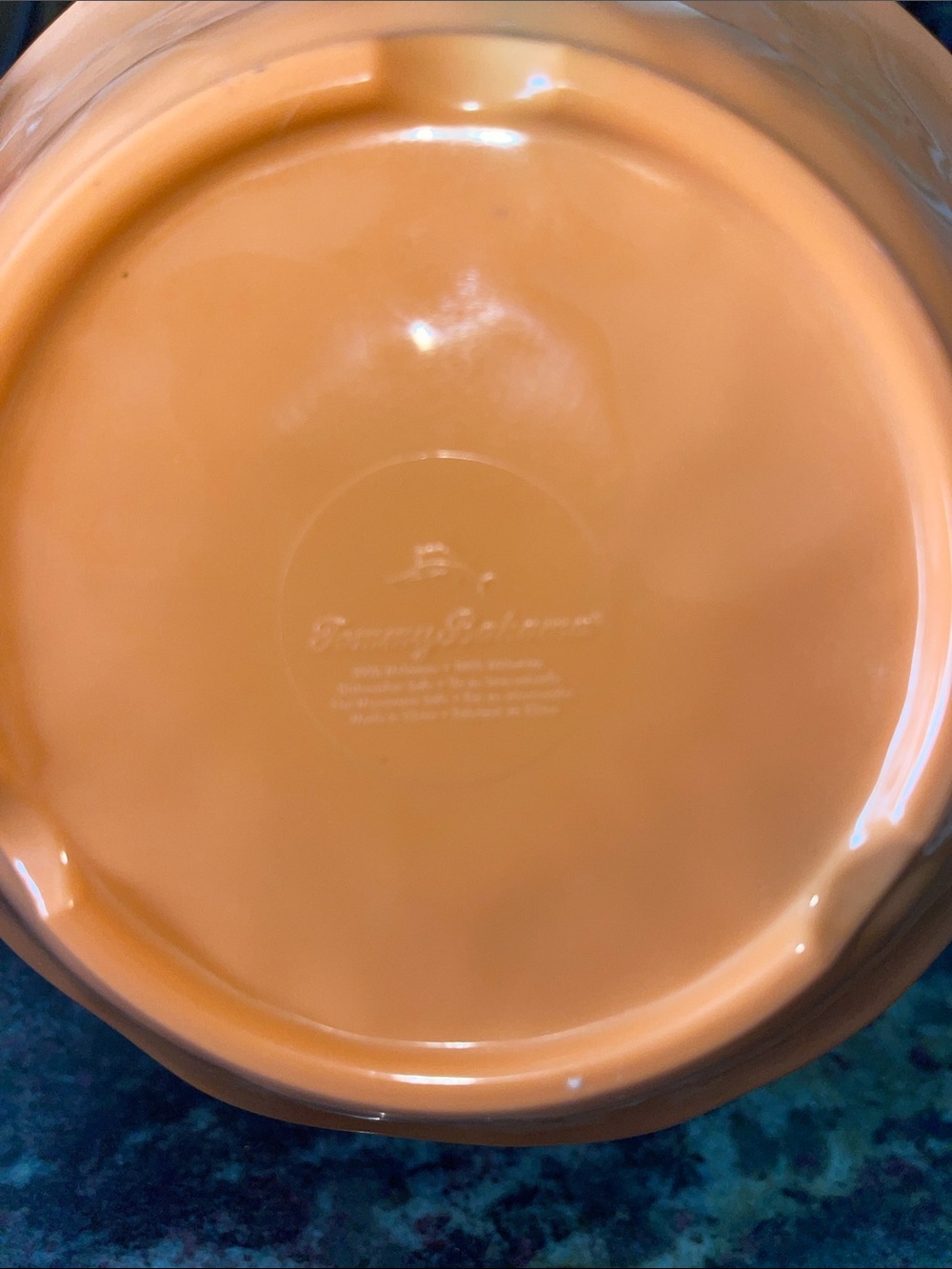 Tommy Bahama Orange Crackle-Glaze melamine small bowls set of 8 - Picture 4 of 7